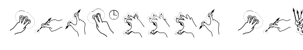Gesture Glyphs font preview